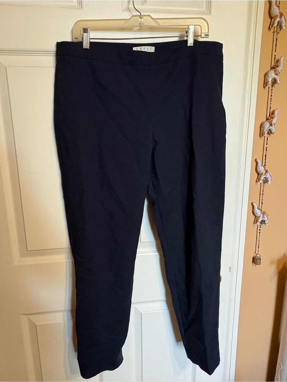 Chaus Black Slim Ponte Ankle Pants - Classic Black